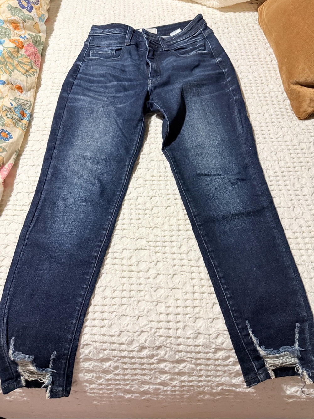 KanCan Dark Blue High-Rise Ankle Skinny Jeans